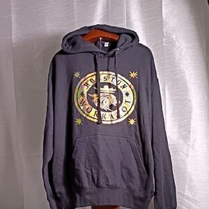 Black‎  Hoodie With A Gold Print Size XL